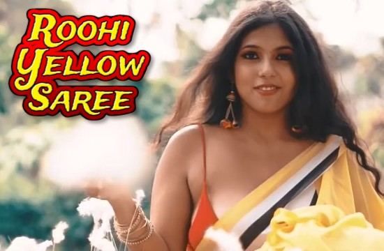 Roohi Yellow Sari Hot Shoot